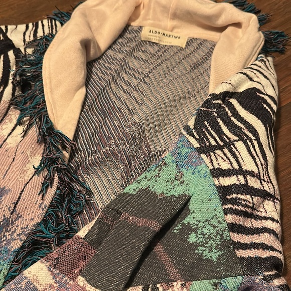 Anthropologie Aldomartins Moira Fringed Cardigan Multicolor Size Large - Picture 7 of 9